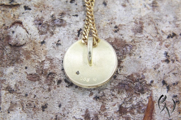 Preview: Anhänger Sanuye, Gold 585/- mit Brillant, mattgekratzt