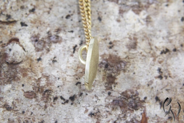 Preview: Anhänger Sanuye, Gold 585/- mit Brillant, mattgekratzt