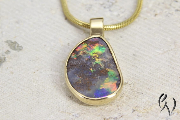 Preview: Anhänger Irida, Gold 750/- mit Opal