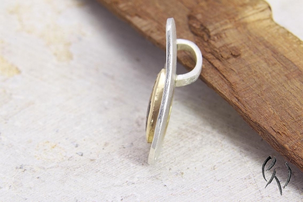 Anhänger Irida, Silber 925/- mit Opal in einer Goldfassung