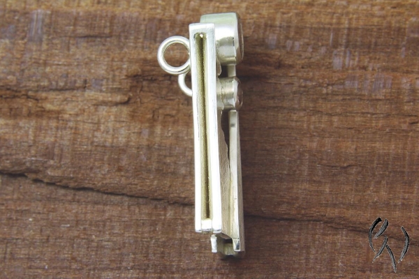 Preview: Anhänger Asha, Silber 925/- mit zwei rosa Turmalinen