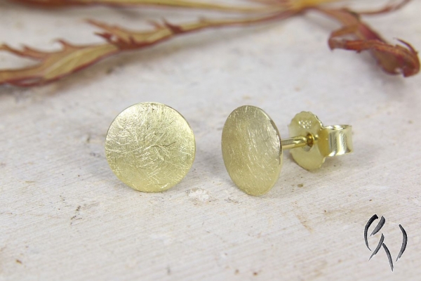 Preview: Ohrstecker Andreis, Gold 585/-, mattgekratzt