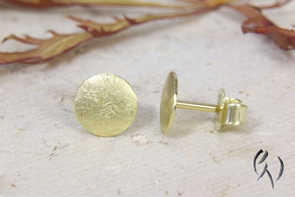 Preview: Ohrstecker Andreis, Gold 585/-, mattgekratzt
