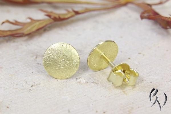 Preview: Ohrstecker Andreis, Gold 585/-, mattgekratzt