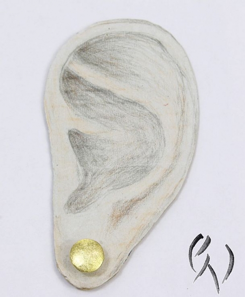 Ohrstecker Andreis, Gold 585/-, mattgekratzt