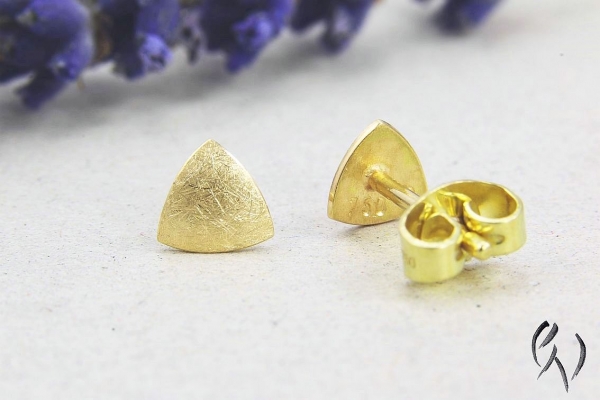 Preview: Minidreieck mattgekratzt, Gold 750/-