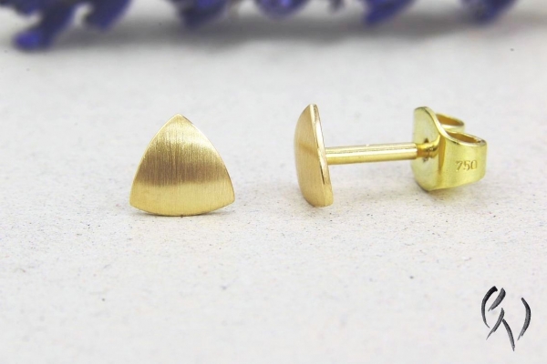 Preview: Minidreieck strichmatt, Gold 750/-