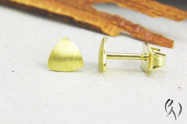 Preview: Minidreieck strichmatt, Gold 585/-