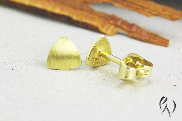 Preview: Minidreieck strichmatt, Gold 585/-