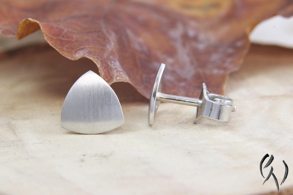 Ohrstecker Eldreiede, Platin 950/-, strichmatt