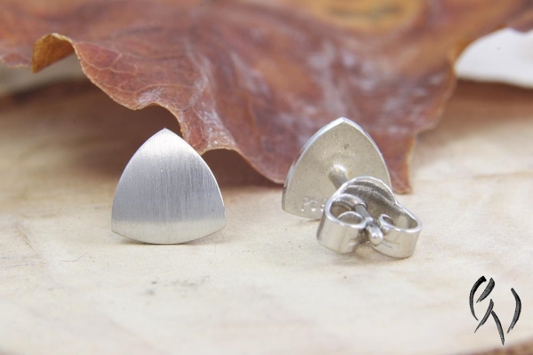 Ohrstecker Eldreiede, Platin 950/-, strichmatt