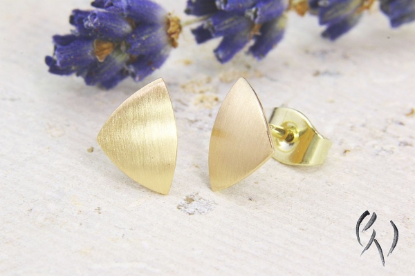 Preview: Ohrstecker Zenai, Roségold 585/-, strichmatt