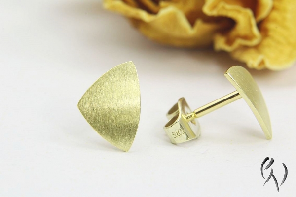Preview: Ohrstecker Zenai, Gold 585/-, strichmatt