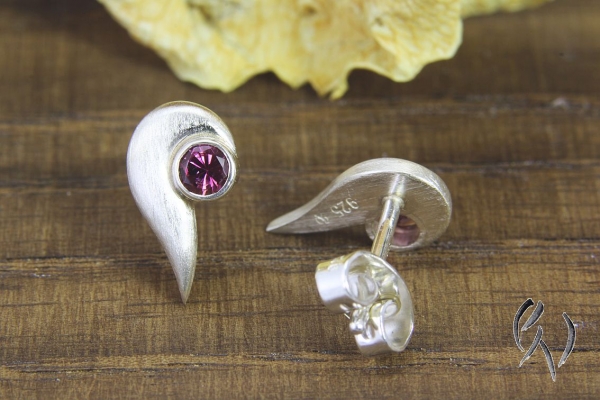 Ohrstecker Niyaha, Silber 925/- mit pink Turmalin