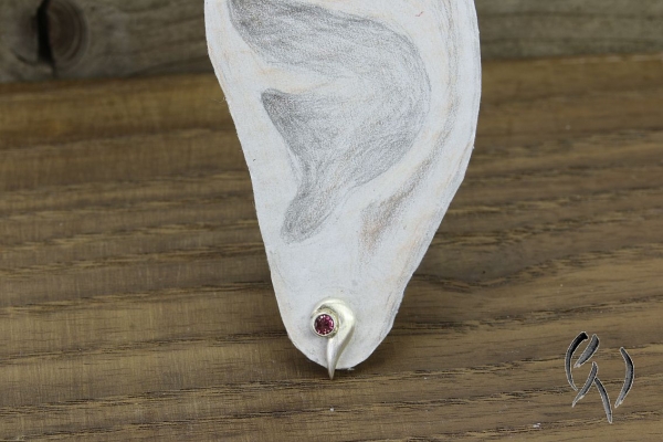 Ohrstecker Niyaha, Silber 925/- mit pink Turmalin