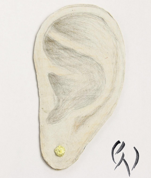 Ohrstecker Zerknitterte Winzlinge, Gold 585/-