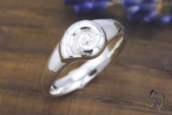 Ring Silber, Ammonit