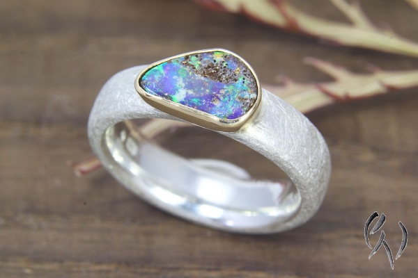 Ring Silber mit Opal