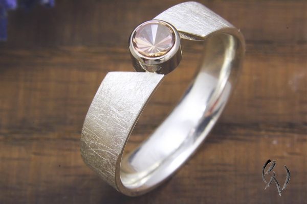 Ring Nala, Silber 925/- mit rosa Turmalin