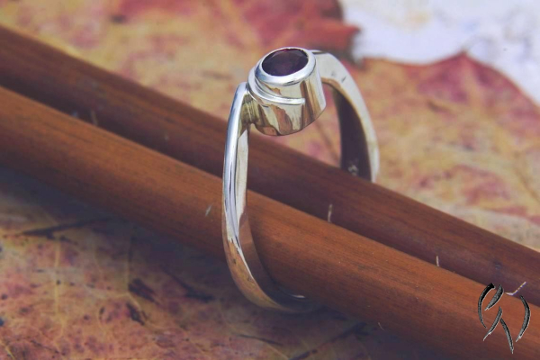 Ring Laini, Silber 925/- mit pinkfarbenem Turmalin