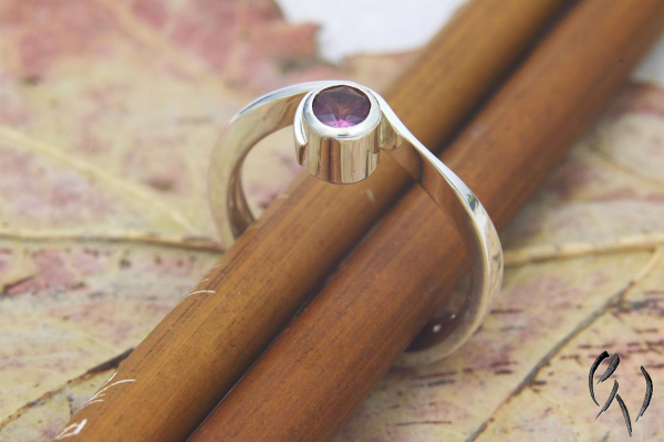 Ring Laini, Silber 925/- mit pinkfarbenem Turmalin