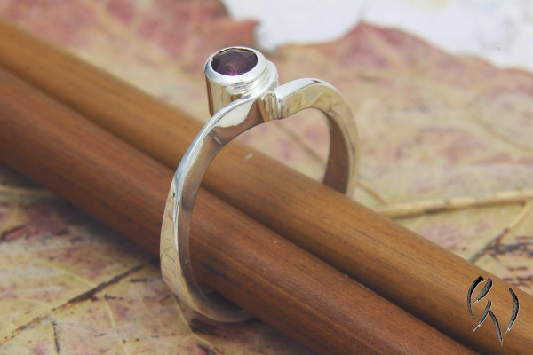 Ring Laini, Silber 925/- mit pinkfarbenem Turmalin