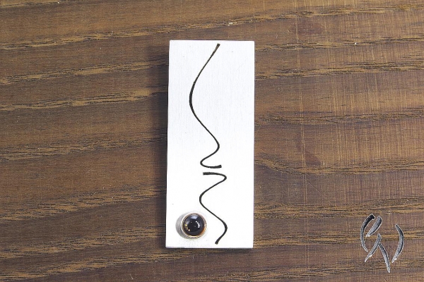 Anhänger Soi, Silber 925/- mit apricotfarbenem Turmalin