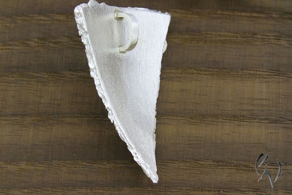 Anhänger Silber 925/-, großes zerknittertes Dreieck