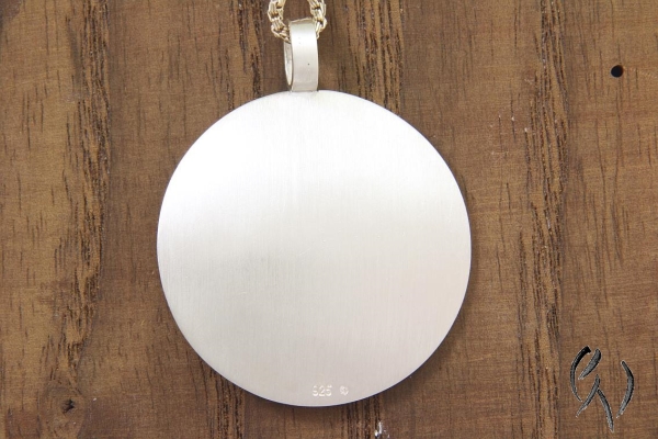 Anhänger Lualeni, Silber 925/-, Volllmond mit Turmalin