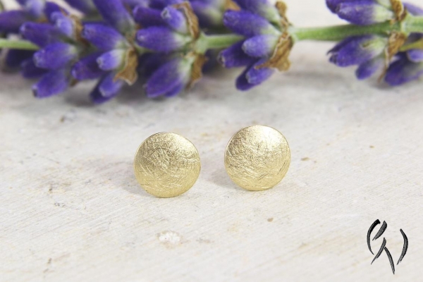 Kleine runde Ohrstecker aus Gold 750/-