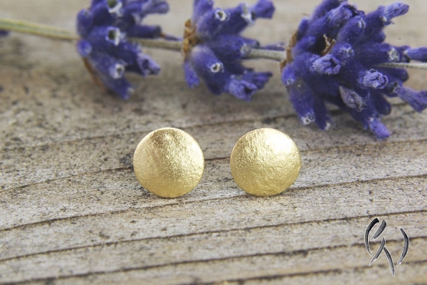 Kleine runde Ohrstecker aus Gold 750/-