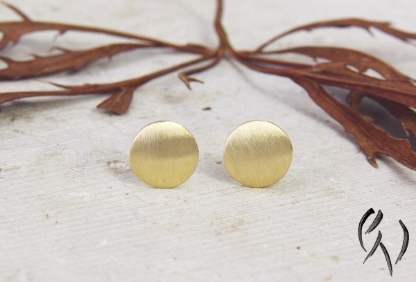 Kleine runde Ohrstecker aus Gold 750/-