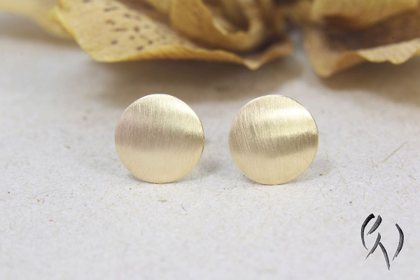 Ohrstecker Andreis, Roségold 585/-, strichmatt