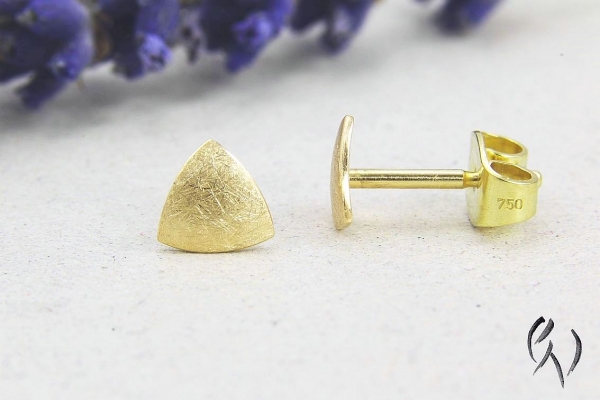 Minidreieck mattgekratzt, Gold 750/-