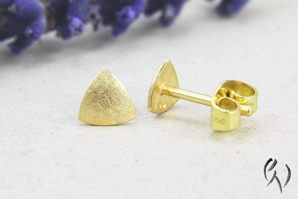 Minidreieck mattgekratzt, Gold 750/-