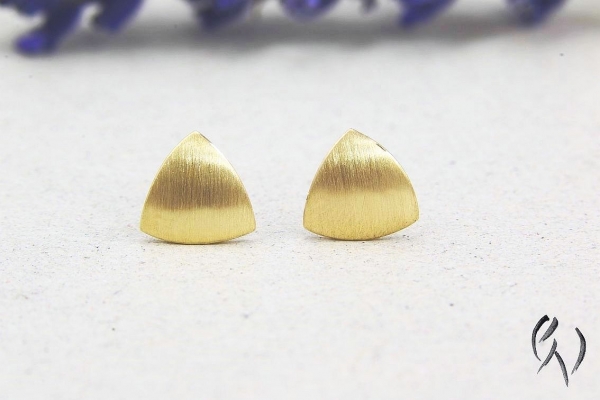 Minidreieck strichmatt, Gold 750/-