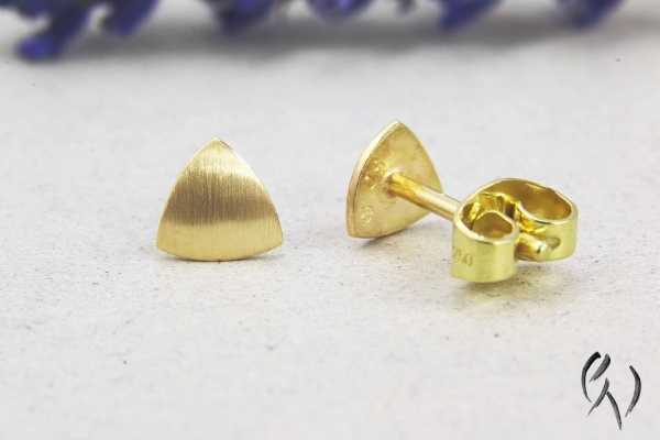 Minidreieck strichmatt, Gold 750/-