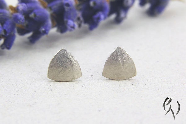 Minidreieck papierstrukturiert, Weißgold 585/-