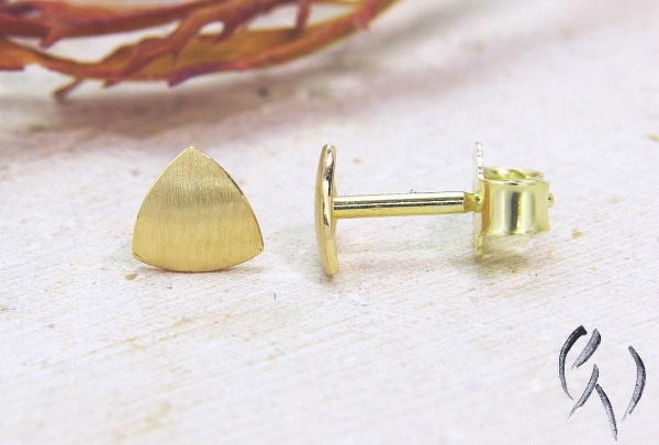 Minidreieck strichmatt, Roségold 585/-