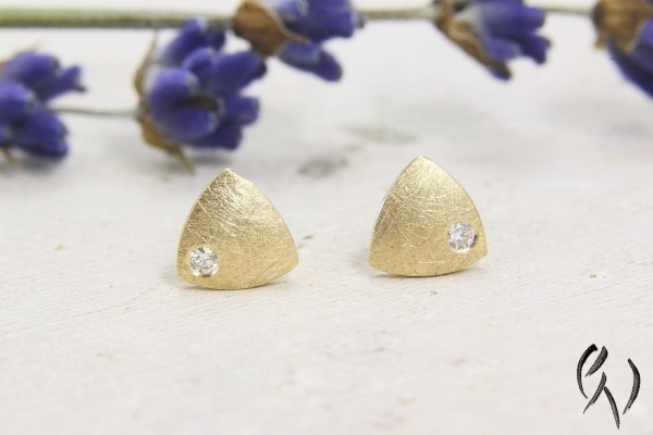 Ohrstecker Roségold mit Brillant