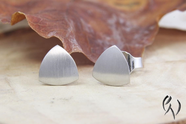Ohrstecker Eldreiede, Platin 950/-, strichmatt