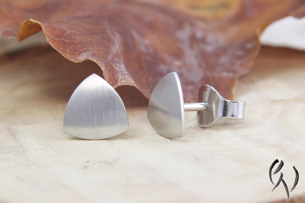 Ohrstecker Eldreiede, Platin 950/-, strichmatt