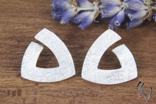 Ohrstecker Silber, Triangel