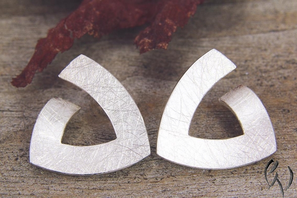 Ohrstecker Silber, Triangel