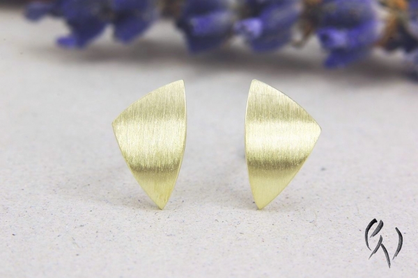 Kleine dreieckige Ohrstecker aus Gold 585/-