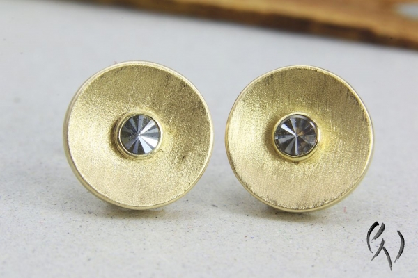 Ohrstecker Chumani, Gold 750/- mit grauen Turmalinen