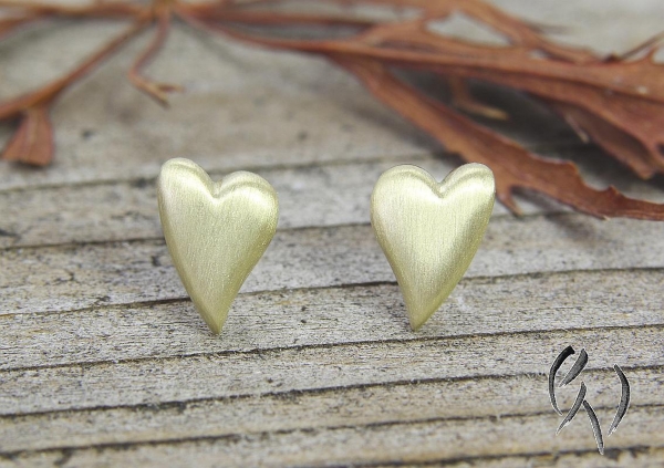 Ohrstecker Gold, kleine Herzen