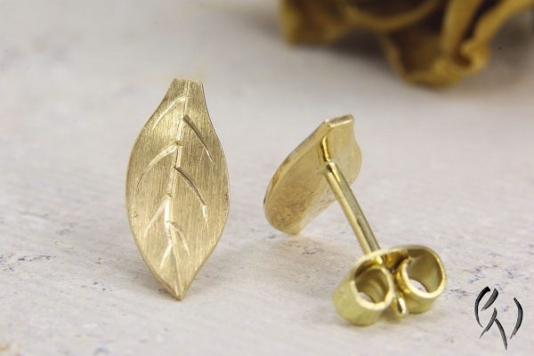 Ohrstecker Momiji Gold 750/-, 13 mm