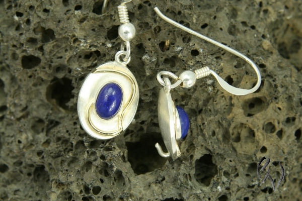 Ohrhänger Jamelia, Silber 925/- mit Lapislazuli