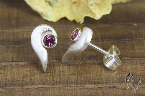 Ohrstecker Niyaha, Silber 925/- mit pink Turmalin